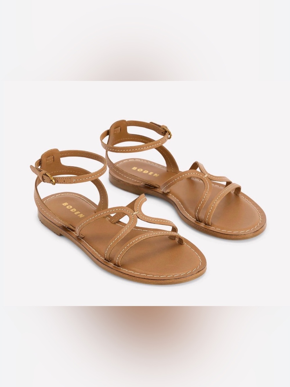 Boden Everyday Flat Sandals Strappy Minimalist EU 38 US 7 Women NEW No Box 3110